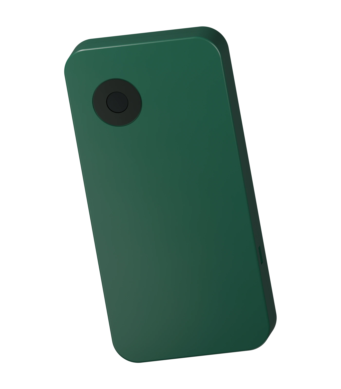 The back of FAMA showing its recessed crop camera and compact enclosure